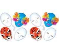 Baker Ross Maschere in plastica bianca per bambini da dipingere e decorare, Otime per Carnevale (confezione da 12)