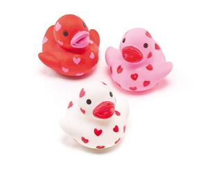 Baker Ross Mini paperelle in gomma con cuoricini, Confezione da 6, Colori Assortiti, 1.4" ogni