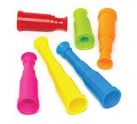 Baker Ross Mini telescopi in plastica (confezione da 6) - Telescopi retrattili in plastica colorata, ideali per buste sorpresa o come idee regalo per bambini