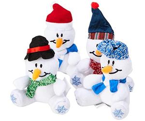Baker Ross Morbidi Mini Peluche Pupazzo di Neve (Confezione da 4)