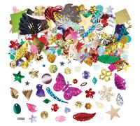 Baker Ross Paillettes Assortite per Abbellire Lavoretti Artistici e Creazioni e per Realizzare Composizioni, Decorazioni e Modelli Fai da Te (per vasetto)