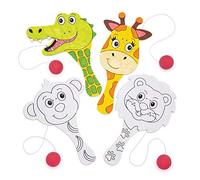 Baker Ross palette con pallina ed elastico vita marina in legno (Confezione da 5) giochi divertenti e ideali come regalini