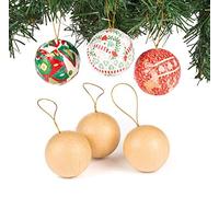 Baker Ross Pallina dell’Albero da Decorare (confezione da 6) perfetto per i bambini da decorare e personalizzare, ideali come regalo fatto in casa, progetto scolastico, lavorazioni di gruppo e altro