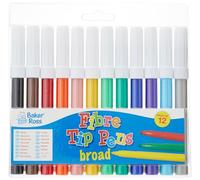 Baker Ross Pennarelli a Punta Grossa (Confezione da 12) Confezione Risparmio per Bambini per Disegnare e Colorare