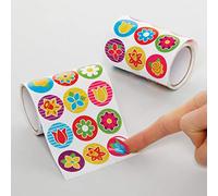 Baker Ross Rotoli di Adesivi di Fiori - Confezione da 600, Adesivi per Bambini (AX869)