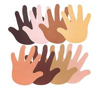 Baker Ross Sagome di Mano con Diversi Toni di Pelle (confezione da 56) perfetti per i bambini da decorare e personalizzare, Assortiti