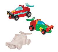 Baker Ross Salvadanaio in ceramica con macchinine da corsa (confezione da 2) - Adorabili salvadanai per bambini
