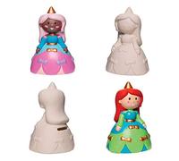 Baker Ross Salvadanaio in ceramica con principessa (confezione da 2) - Adorabili salvadanai per bambini