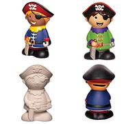 Baker Ross Salvadanaio pirata in ceramica (confezione da 2) - Adorabili salvadanai per bambini