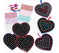 Baker Ross Set di 5 immagini a forma di cuore con paillettes per il fai da te per bambini (FC463)
