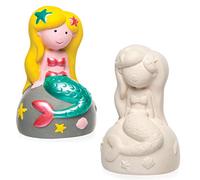 Baker Ross Sirene Salvadanaio in Ceramica per Bambini, da Dipingere e Decorare - Set per Creazioni in Porcellana per Bimbi (Scatola da 2)