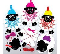 Baker Ross Tessuto Ovino Ovattato - Confezione da 6, Lavoro a Maglia per Bambini (AX858)