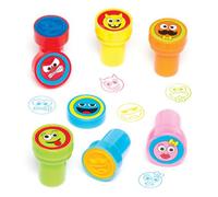 Baker Ross Timbrini con Inchiostro Incorporato Faccine Divertenti (confezione da 10) perfetti per bambini per decorare biglietti, lavoretti, lettere, ideali per la casa. la scuola, gruppi e altro