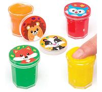 Baker Ross Vasetti di Slime Amici del Bosco (confezione da 8) giocattoli per bambini con cui giocare da soli o con amici, ideali come regalini, premi e altro