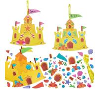 Baker Ross VC100 Kit di decorazioni miste per castelli di sabbia - Confezione da 6, decorazioni per castelli di sabbia in schiuma