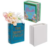 Baker Ross VC104 Vasi in ceramica a forma di libro - Confezione da 2, Vasi da fiori a forma di libro da decorare da soli