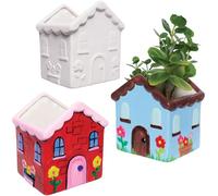 Baker Ross VC106 Vasi da fiori in ceramica - Confezione da 2, Vasi per piante da appartamento da dipingere a piacere