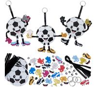 Baker Ross VC129 Kit di portachiavi e portaborse mix & match per il calcio - Confezione da 6, Charms in schiuma per il calcio