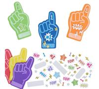 Baker Ross VC133 Mini kit di dita di gommapiuma - Confezione da 8, Dita di gommapiuma di supporto per l'artigianato
