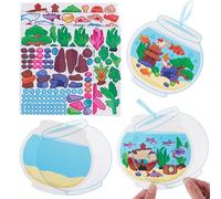 Baker Ross VC142 Mini kit di scene adesive con ciotola di pesce - Confezione da 5, scene adesive con ciotola di pesce