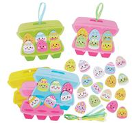 Baker Ross WA131 Kit decorativi mix & match con scatole per uova di Pasqua - Confezione da 8, divertenti kit fai da te in schiuma per decorazioni pasquali