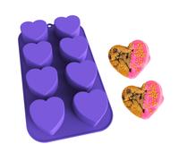 Bakerpan Silikon-Herzform zum Backen von Mini-Kuchen, Herzform, Valentinstags-Silikonform, Herz-Muffin-Backblech, 2 1/4 Zoll Herzen, Herz-Silikonform