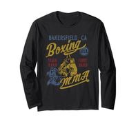 Bakersfield CA Boxing MMA USA, design vintage invecchiato Maglia a Manica