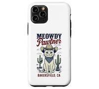 Bakersfield CA USA Divertente disegno a forma di gatto Meowdy Pawtner Custodia per iPhone 11 Pro