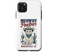 Bakersfield CA USA Divertente disegno a forma di gatto Meowdy Pawtner Custodia per iPhone 11 Pro Max