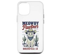 Bakersfield CA USA Divertente disegno a forma di gatto Meowdy Pawtner Custodia per iPhone 12/12 Pro