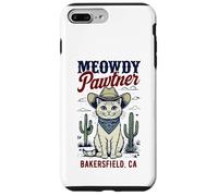 Bakersfield CA USA Divertente disegno a forma di gatto Meowdy Pawtner Custodia per iPhone 7 Plus/8 Plus