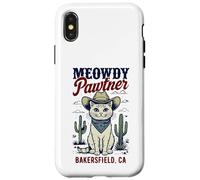 Bakersfield CA USA Divertente disegno a forma di gatto Meowdy Pawtner Custodia per iPhone X/XS