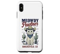 Bakersfield CA USA Divertente disegno a forma di gatto Meowdy Pawtner Custodia per iPhone XS Max