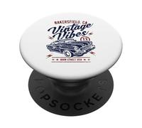Bakersfield CA Vintage Vibes - Auto d'epoca, design invecchiato PopSockets PopGrip Adesivo