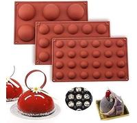 Bakeware Set di stampi in silicone per decorazione torte gelatina budino caramella cioccolato mezza sfera sfera silicone stampo semicerchio 6 fori semicerchio 15 fori 24 fori semicerchio