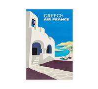 BAKHFTR Poster artistico da parete con stampa artistica della Grecia, decorazione artistica da parete per soggiorno, camera da letto, 50 x 75 cm, 2 pezzi