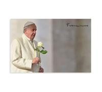 BAKHFTR Poster su tela, motivo: Papa Francesco (1), decorazione per camera da letto, ufficio, stanza, regalo, 40 x 60 cm