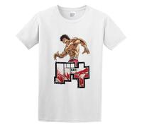 Baki Hanma Anime Manga The Grappler Men Adult Short Sleeve White S
