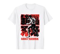 Baki Hanma The Grappler Blood Splatter Rosso Anime Manga Maglietta