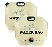 Bakiauli 2 Pezzi Tanica Acqua con Rubinetto 8L, Borsa per Acqua Contenitori Pieghevoli per Acqua Portatili per Escursioni, Pesca, Scalata, Viaggi, Barbecue, Picnic