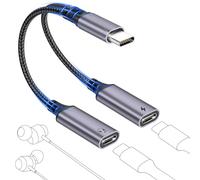 bakibo Sdoppiatore USB C 2 in 1, USB C Jack Audio e Ricarica Splitter