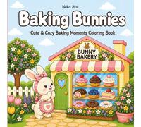 Baking Bunnies: Coloring Book for Adults and Teens Featuring Cute Bunny Characters in Cozy Baking Moments