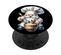Baking Gnome For Bakers With Mixing Bowl Set For Pastry Chef PopSockets PopGrip Adesivo