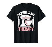 Baking Is My Therapy Pastry Funny Muffin Baker Maglietta