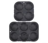 Baking Made Simple con vassoio in silicone per hamburger chignon set 4 e 6 fori disegni per panini perfetti
