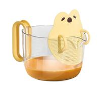 Baking Measuring Cups, Egg Filter Cup, Strainer Bowl Gadget, Dry Ingredient Tool for Kitchen, Home Cooking, Restaurant, Laboratory, Apartment, 8.07x6.69x5.71 inches, Yellow