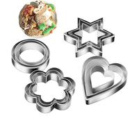 Baking Mold, Cake Decoration, Heart Cookie Cutter - Small Stainless Steel 12 X Cookie Cutter Stamp Set | Utensili da cucina in 4 forme