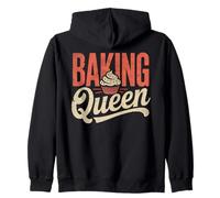 Baking Queen Crowned Chef Cute Baking Lover Felpa con Cappuccio