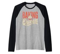 Baking Queen Crowned Chef Cute Baking Lover Maglia con Maniche Raglan