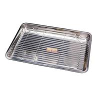 Baking Sheet - 40cm With Cooling Rack | Stainless Steel Metal Non Stick Pan, Large Cooking Tray For Bread Meat Fruit And Vegetables Heavy Duty Oven Roasting BBQ Grilling Kitchen Supplies
